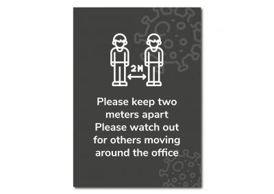 Social Distancing signage from Mickle Creative Solutions