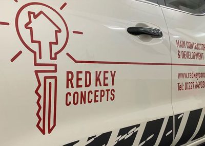 Red Key Concepts vehicle graphics