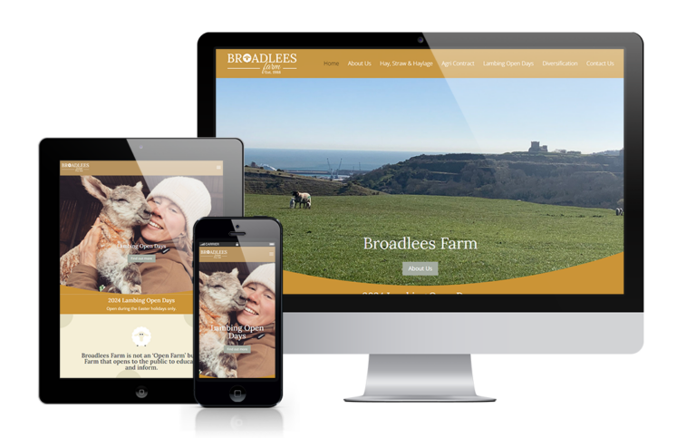 Broadlees Farm website by Mickle Creative